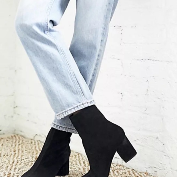 Free People Cecile Suede Ankle Block Heel Boots Sz 8 - Picture 11 of 15